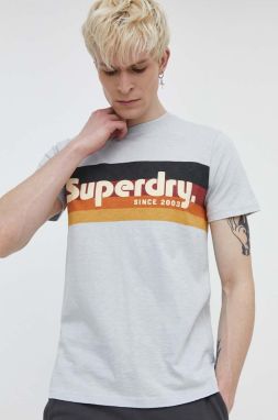 Bavlnené tričko Superdry pánsky, s potlačou