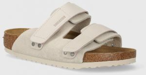 Semišové šľapky Birkenstock Uji dámske, biela farba, 1024800