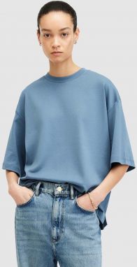Bavlnené tričko AllSaints AMELIE TEE dámske, tmavomodrá farba, WM639Z