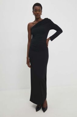 Šaty Answear Lab čierna farba, maxi, priliehavá