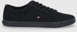 Tenisky Tommy Hilfiger HARLOW 1D pánske, čierna farba, FM0FM00596