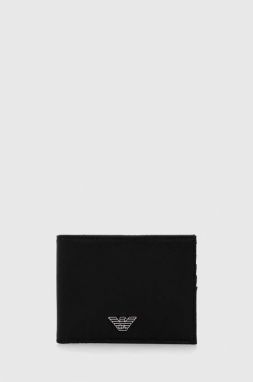 Peňaženka Emporio Armani pánsky, čierna farba, Y4R165 Y138E