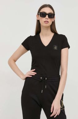 Bavlnené tričko Armani Exchange čierna farba, 8NYTNX YJG3Z NOS