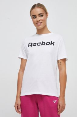 Bavlnené tričko Reebok biela farba, 100073077