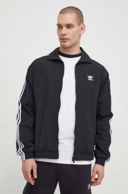 Mikina adidas Originals Adicolor Woven Firebird Track Top pánska, čierna farba, s nášivkou,  IT2491,