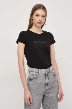 Tričko Armani Exchange dámske, čierna farba, 3DYT48 YJETZ