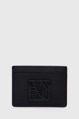 Puzdro na karty Armani Exchange čierna farba, 948573 0A874
