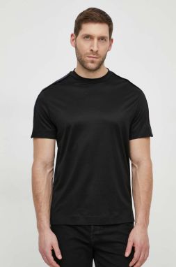 Tričko Emporio Armani pánske, čierna farba, jednofarebný, 3D1TD3 1JUVZ