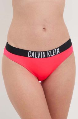 Plavkové nohavičky Calvin Klein červená farba