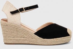 Espadrilky Answear Lab čierna farba, na kline