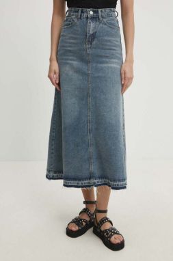Rifľová sukňa Answear Lab maxi, áčkový strih