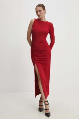 Šaty Answear Lab červená farba, maxi, priliehavá