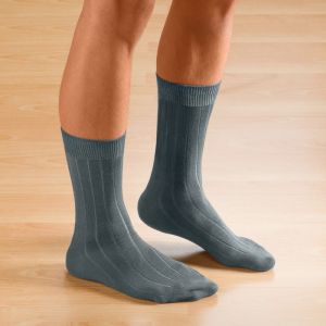 Blancheporte Ponožky so širokým lemom, súprava 2 páry čierna+sivá 39/42