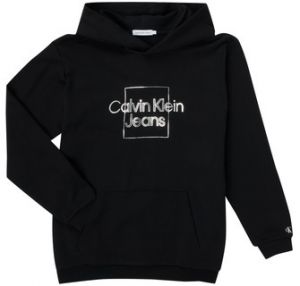 Mikiny Calvin Klein Jeans  METALLIC BOX LOGO RELAXED HOODIE