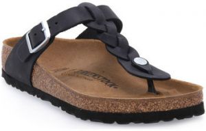 Šľapky Birkenstock  GIZEH BRAIDED BLK OILED CALZ S