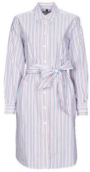 Krátke šaty Tommy Hilfiger  ORG CO GBL STP KNEE SHIRT DRESS