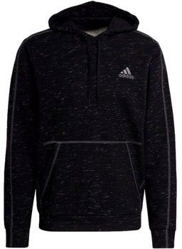 Mikiny adidas  SUDADERA NEGRA CAPUCHA HOMBRE  GK8910