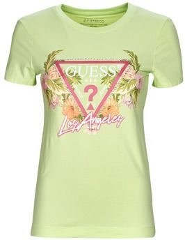 Tričká s krátkym rukávom Guess  SS CN TRIANGLE FLOWERS TEE