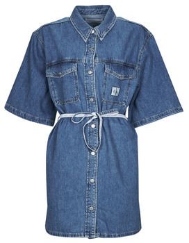 Krátke šaty Calvin Klein Jeans  UTILITY BELTED SHIRT DRESS