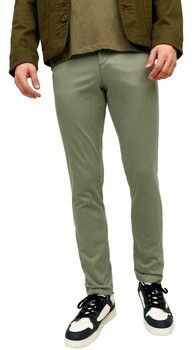 Nohavice Chinos/Nohavice Carrot Jack & Jones  PANTALON VERDE CHINO HOMBRE JACK JONES 12150148