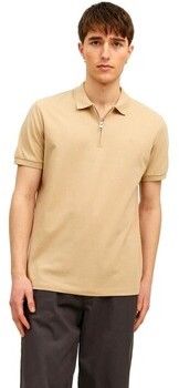 Polokošele s krátkym rukávom Jack & Jones  POLO BEIGE CREMALLERA HOMBRE JACK JONES 12236235