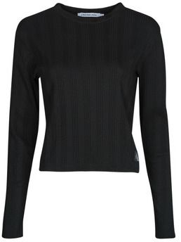 Tričká s dlhým rukávom Calvin Klein Jeans  BADGE RIB BABY TEE LONG SLEEVE