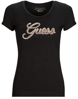 Tričká s krátkym rukávom Guess  SS RN GUESS SCRIPT TEE