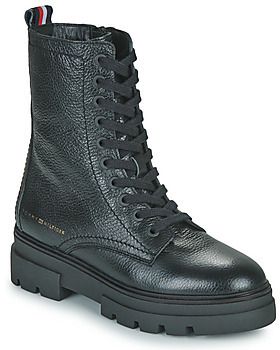 Polokozačky Tommy Hilfiger  MONOCHROMATIC LACE UP BOOT