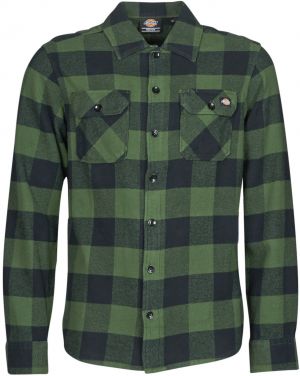 Košele s dlhým rukávom Dickies  NEW SACRAMENTO SHIRT PINE GREEN