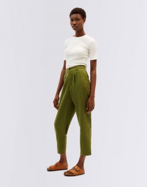 Thinking MU Forest Green Rina Pants GREEN