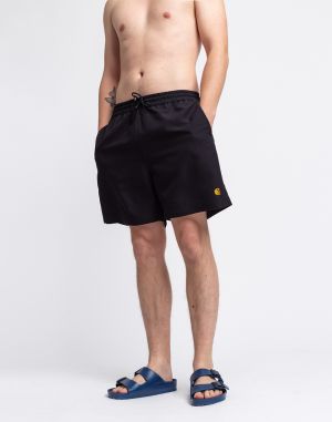 Carhartt WIP Chase Swim Trunks Black/Gold