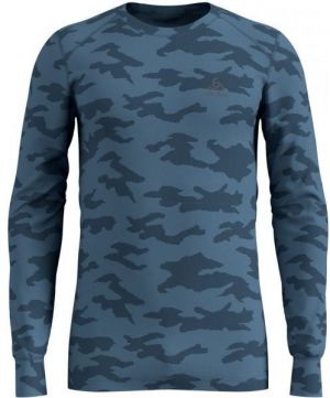Odlo SUW MEN'S TOP L/S CREW NECK ACTIVE WARM XMAS Pánske tričko, modrá, veľkosť