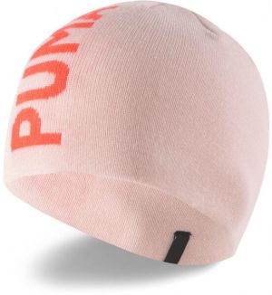 Puma ESS CLASSIC CUFFLESS  BEANIE JR Detská pletená čiapka, ružová, veľkosť