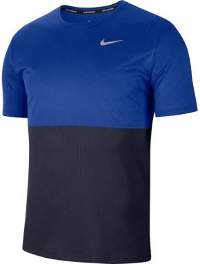Nike BREATHE Pánske bežecké tričko, modrá, veľkosť