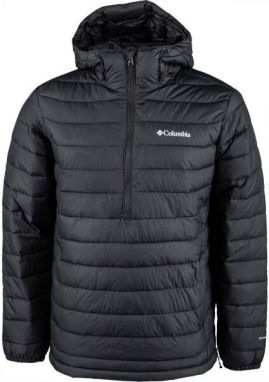 Columbia POWDER LITE ANORAK Pánska bunda, čierna, veľkosť