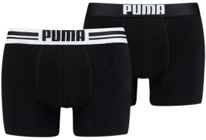 Puma PLACED LOGO BOXER 2P Pánske boxerky, čierna, veľkosť