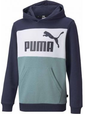 Puma ESS+COLORBLOCK HOODIE TR Chlapčenská mikina, tmavo modrá, veľkosť