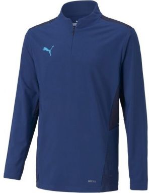 Puma TEAMCUP 1/4 ZIP TOP JR Chlapčenská športová mikina, modrá, veľkosť