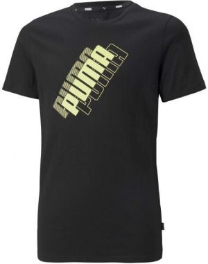 Puma POWER LOGO TEE B Chlapčenské tričko, čierna, veľkosť