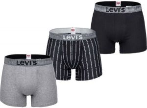 Levi's® MEN BACK IN SESSION TRUNK 3P Pánske boxerky, čierna, veľkosť