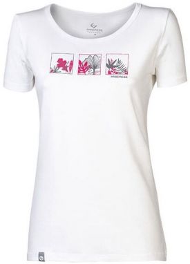 PROGRESS SASA FLOWINDOWS Dámske bambusové tričko s potlačou, biela, veľkosť