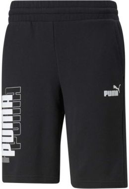 Puma POWER LOGO SHORTS 10 Pánske šortky, čierna, veľkosť