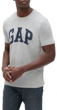 GAP V-BASIC LOGO T Pánske tričko, sivá, veľkosť