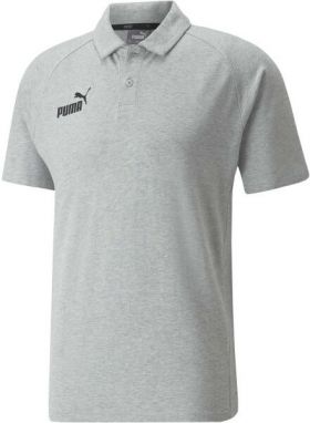 Puma TEAMFINAL CASUALS POLO Pánske tričko, sivá, veľkosť