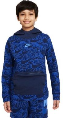 Nike NSW NIKE READ AOP FT PO HD B Chlapčenská mikina, modrá, veľkosť