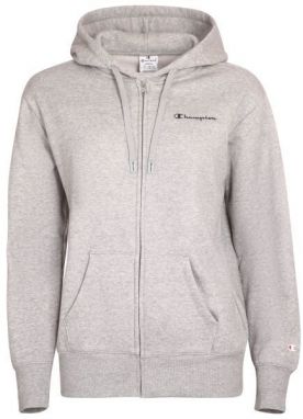 Champion HOODED FULL ZIP SWEATSHIRT Dámska mikina, sivá, veľkosť