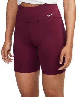 Nike ONE DF MR 7IN SHRT W Dámske športové šortky, vínová, veľkosť