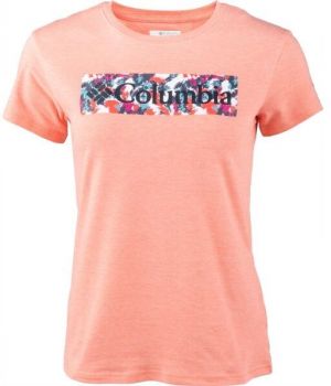 Columbia SUN TREK SS GRAPHIC TEE Dámske tričko, lososová, veľkosť