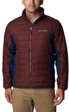 Columbia POWDER LITE HYBRID JACKET Pánska bunda, vínová, veľkosť