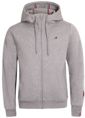 Tommy Hilfiger ESSENTIALS FZ HOODY Pánska mikina, sivá, veľkosť